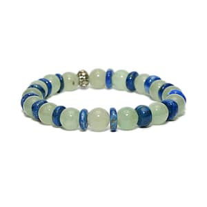Green Aventurine and deep blue Lapis Lazuli beads