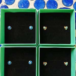 Evil Eye Earrings – heart
