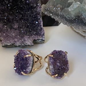 Amethyst Cluster Arc Ring