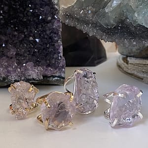 Amethyst Gem Arc Ring