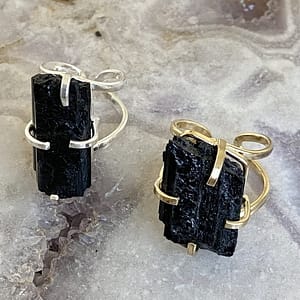 Black Tourmaline Arc Ring